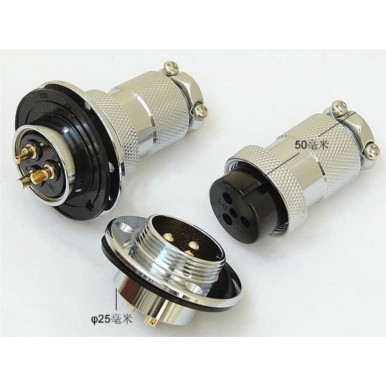 高級鍍金 大號 3芯 三芯插 航空插頭、航空插座、航空連接器
