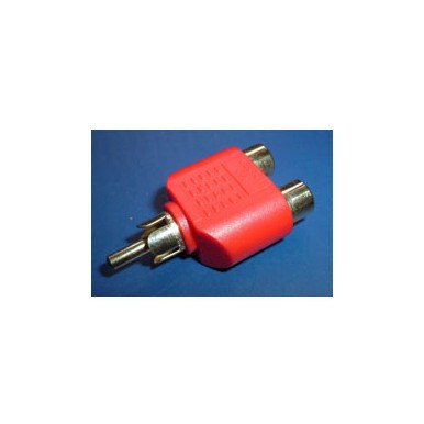 單RCA插頭轉雙RCA插座(普通型)