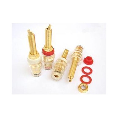 鍍金純銅長尾 香蕉頭插座、喇叭接線柱 音箱接線柱 音響插座 /對