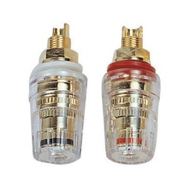 鍍金純銅短尾 香蕉頭插座、喇叭接線柱 音箱接線柱 音響插座 /對