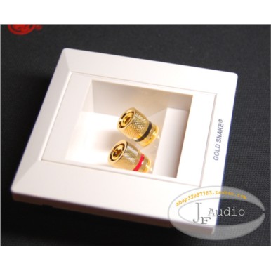 GOLD SNAKE 2位鍍金墻插式 音箱/喇叭 接線盒