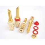 鍍金純銅長尾 香蕉頭插座、喇叭接線柱 音箱接線柱 音響插座 /對