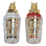 鍍金純銅短尾 香蕉頭插座、喇叭接線柱 音箱接線柱 音響插座 /對