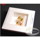 GOLD SNAKE 2位鍍金墻插式 音箱/喇叭 接線盒