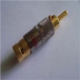 OSEL自鎖型高級鍍金香蕉插頭