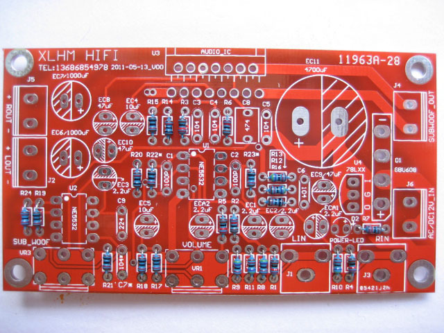 2.1 TDA7377功放 重低音三聲道低音炮功放板(散件)特價5532前級 2.1 TDA7377功放 重低音三聲道低音炮功放板(散件)特價5532前級