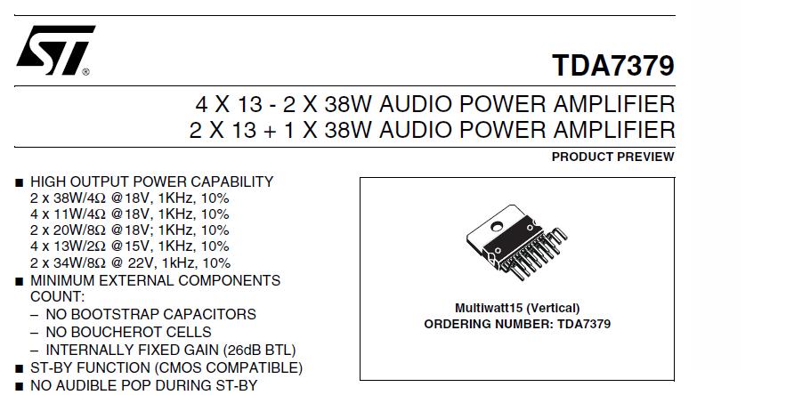 2.1三聲道TDA7379低音炮功放板 單電源 散件 升級版 雙運放5532 2.1三聲道TDA7379低音炮功放板 單電源 散件 升級版 雙運放5532