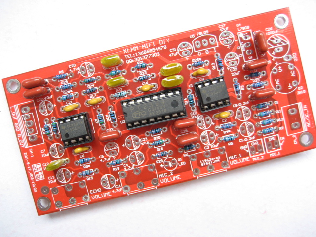 卡拉OK板 話放音效板 PT2399 NE5532前級麥克風(fēng)信號放大 DIY散件 卡拉OK板 話放音效板 PT2399 NE5532前級麥克風(fēng)信號放大 DIY散件