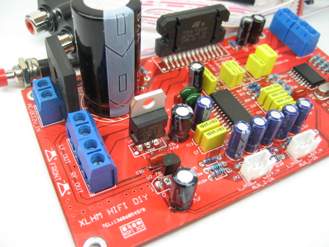 四聲道前級音效可調TDA7388汽車音響 車載功放板 家庭影院 散件 四聲道前級音效可調TDA7388汽車音響 車載功放板 家庭影院 散件