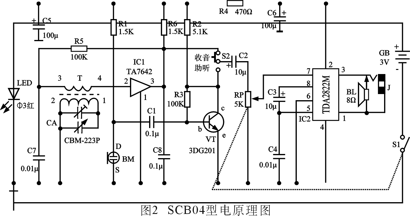 中夏SCB04收音機助聽器散件