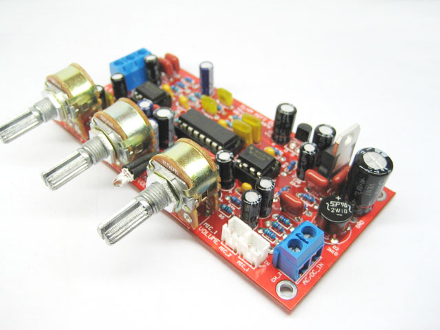 卡拉OK板 話放音效板 PT2399 NE5532前級麥克風(fēng)信號放大 DIY散件