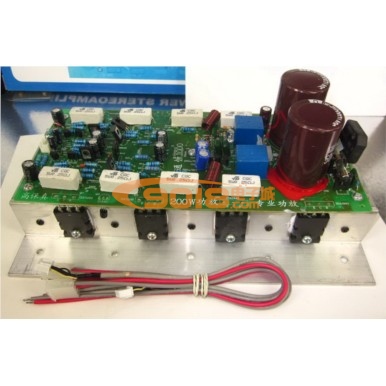 200W*2雙聲道原裝東芝對管A1943/C5200超線性雙差分恒流高保真專業功放板 帶保護 散熱器