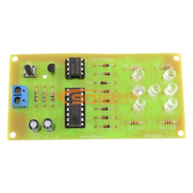 LED骰子電路電子制作套件/散件(CD4017+NE555數(shù)字電路教學(xué))