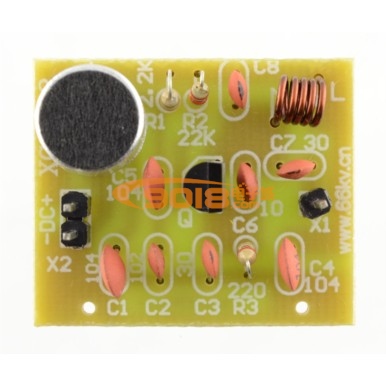 簡易無線話筒電路電子制作套件/散件(9018高頻三極管FM調(diào)頻發(fā)射)