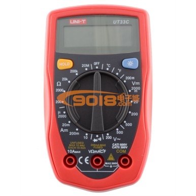 優利德掌上數字萬用表 UT33C 可測溫度
