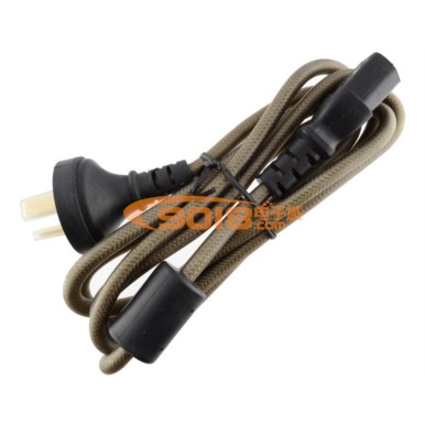 進(jìn)口鍍金3腳/三腳插發(fā)燒電源線1.5米 10A/250V