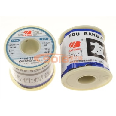 杭州友邦活性焊錫絲 Sn63PbA 含錫量 63% 活性焊錫絲 0.8mm 500g/卷