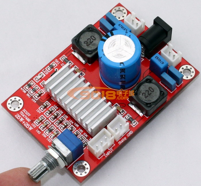 微型TDA7492立體聲D類數字功放板 直流單12V供電 微型TDA7492立體聲D類數字功放板 直流單12V供電