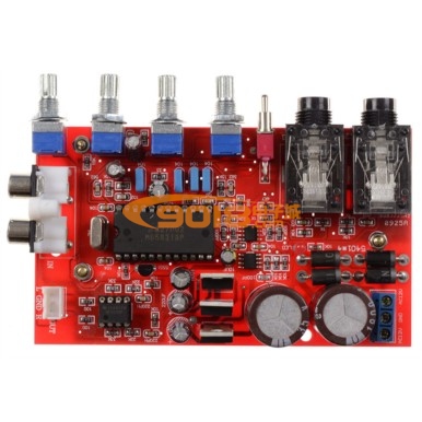 M65831AP+NE5532數字混響卡拉OK前級板 發燒級成品板