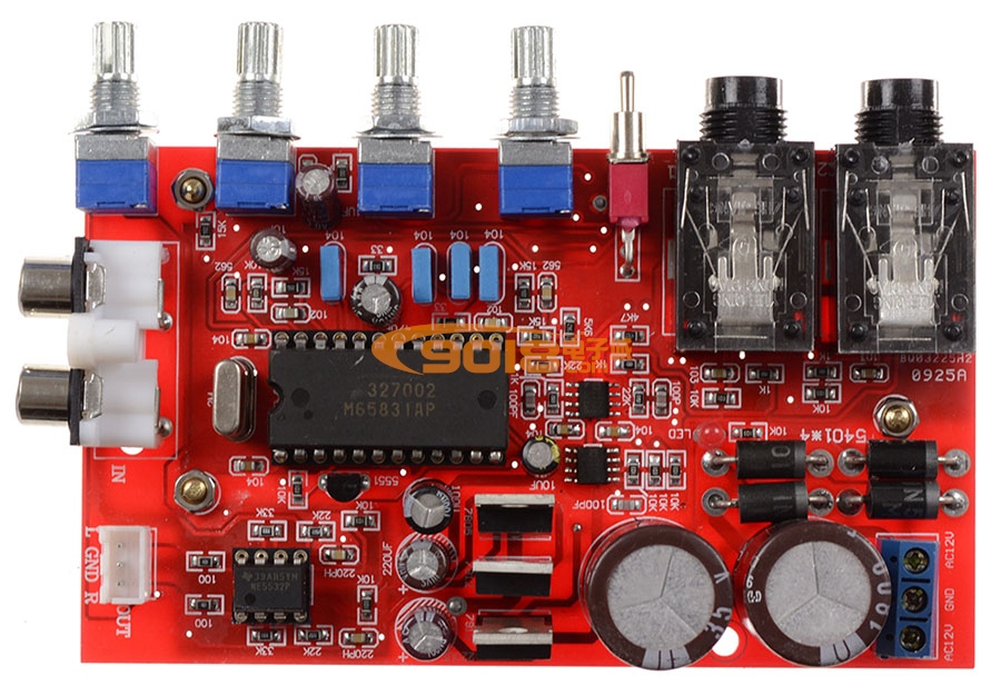 M65831AP+NE5532數字混響卡拉OK前級板 發燒級成品板