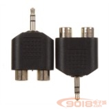 雙聲道 3.5MM公頭轉雙 RCA 插頭/接頭
