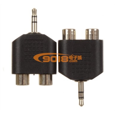 雙聲道 3.5MM公頭轉雙 RCA 插頭/接頭