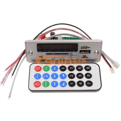 直流DC5V/12V MP3/WMA解碼/FM調頻收音 成品板 液晶顯示配遙控器