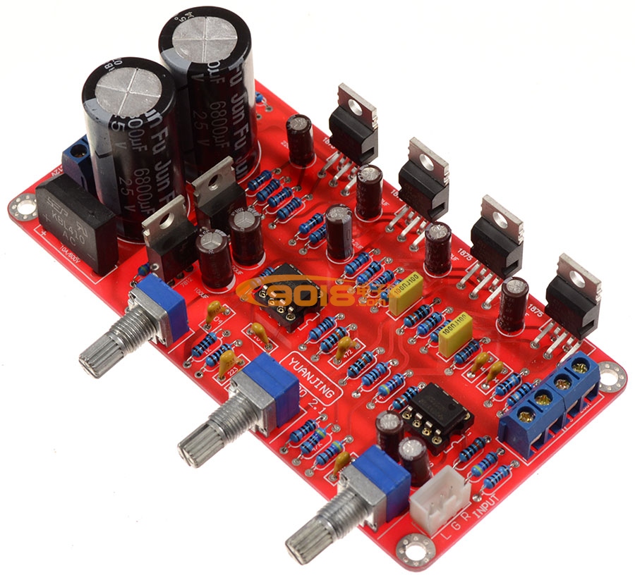 TDA2030A+NE5532超值組合2.1三聲道低音炮高保真功放板（成品板）