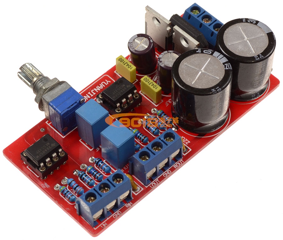 德州NE5532發(fā)燒功放三倍放大前級(jí)板 帶鍍金IC座