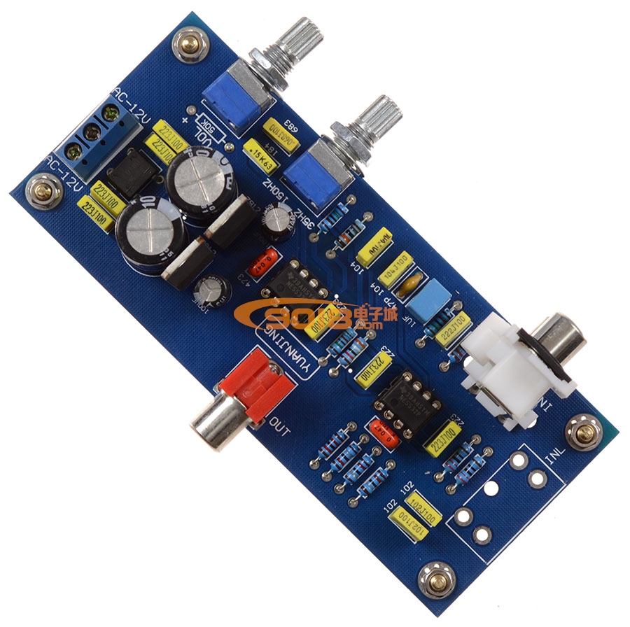 NE5532超重低音成品板 低通濾波 電子分頻 低音炮前置音調(diào)板