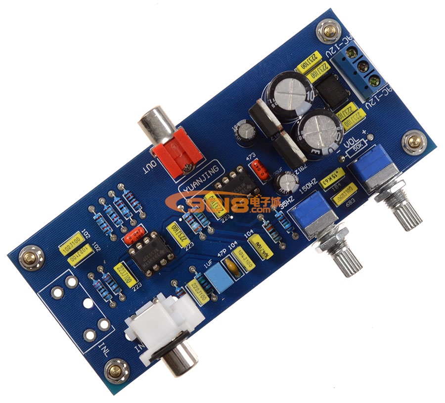 NE5532超重低音成品板 低通濾波 電子分頻 低音炮前置音調(diào)板