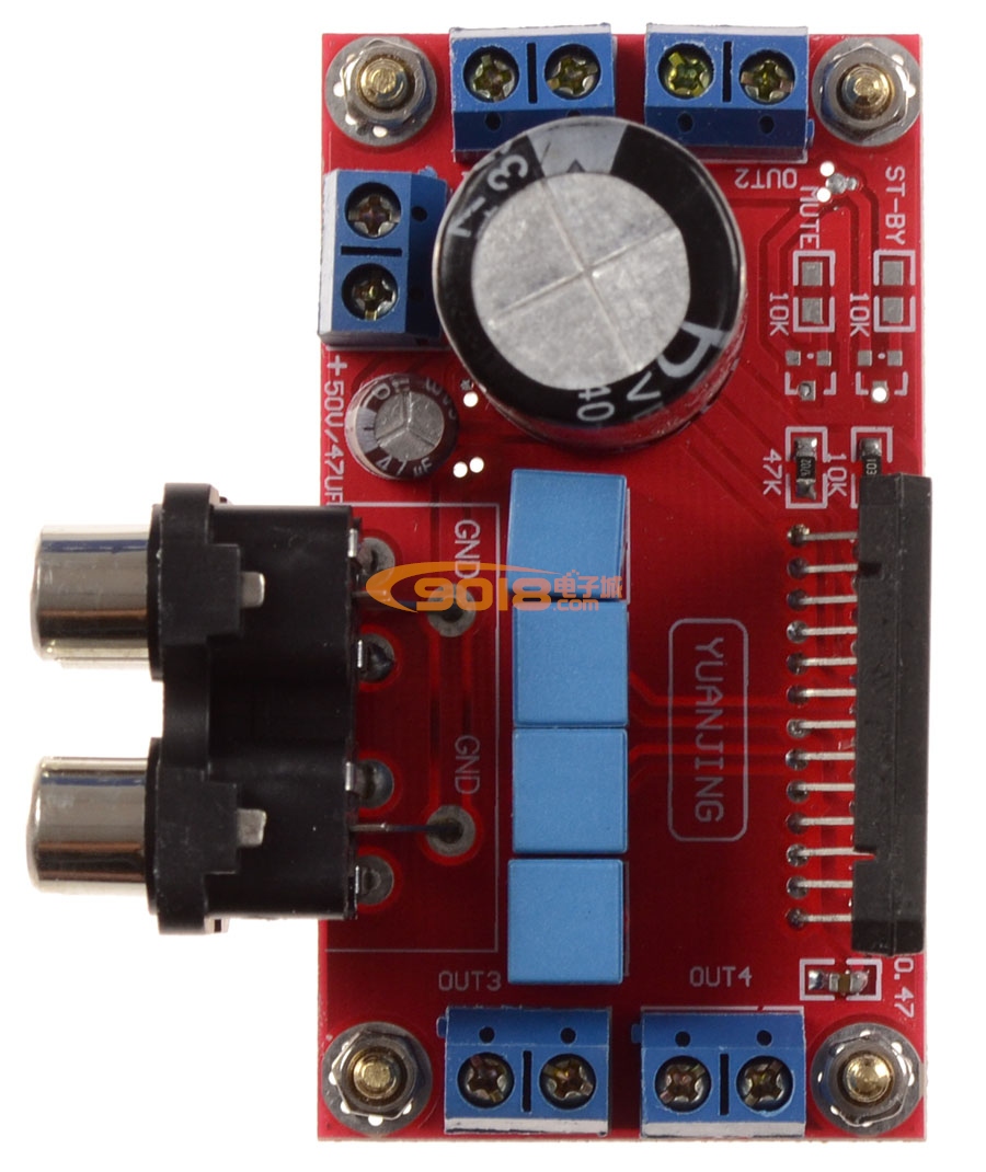 TDA7850四聲道高保真發(fā)燒功放板 成品板 單電源供電 汽車(chē)載功放板