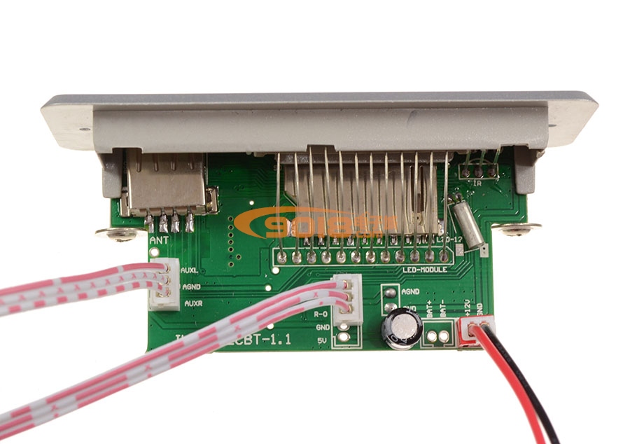 5V/12V供電MP3/WMA解碼/FM調頻收音/藍牙 成品板 液晶顯示面板配遙控器