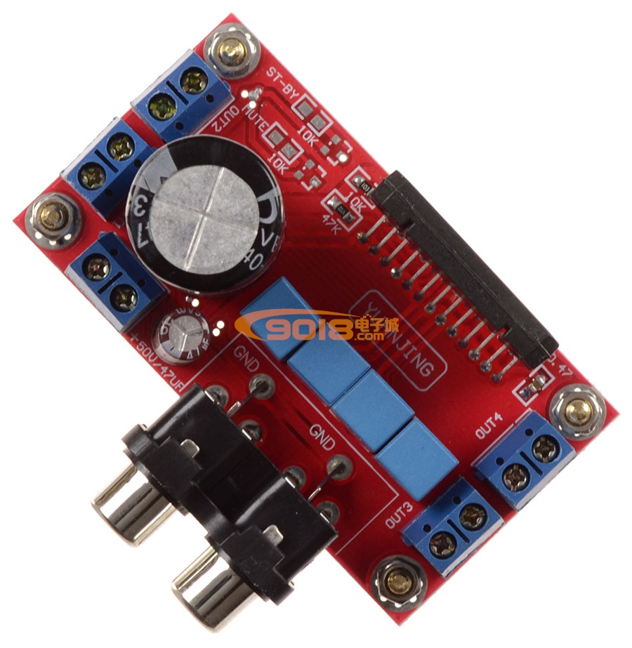 TDA7850四聲道高保真發(fā)燒功放板 成品板 單電源供電 汽車(chē)載功放板