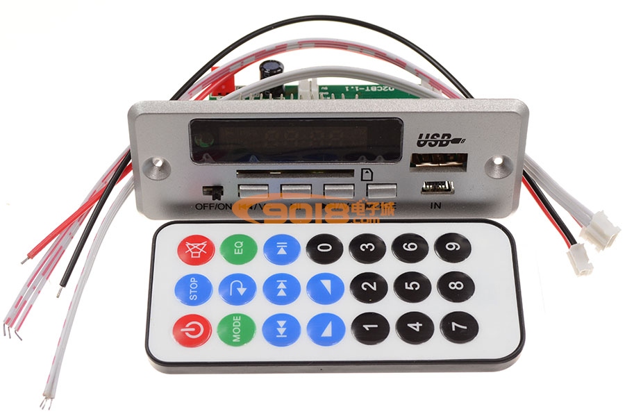 5V/12V供電MP3/WMA解碼/FM調頻收音/藍牙 成品板 液晶顯示面板配遙控器