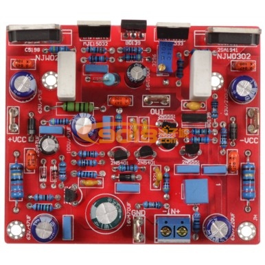 迷您小型ON安森美NJW0281/NJW0302對管單聲道甲類功放板 50W