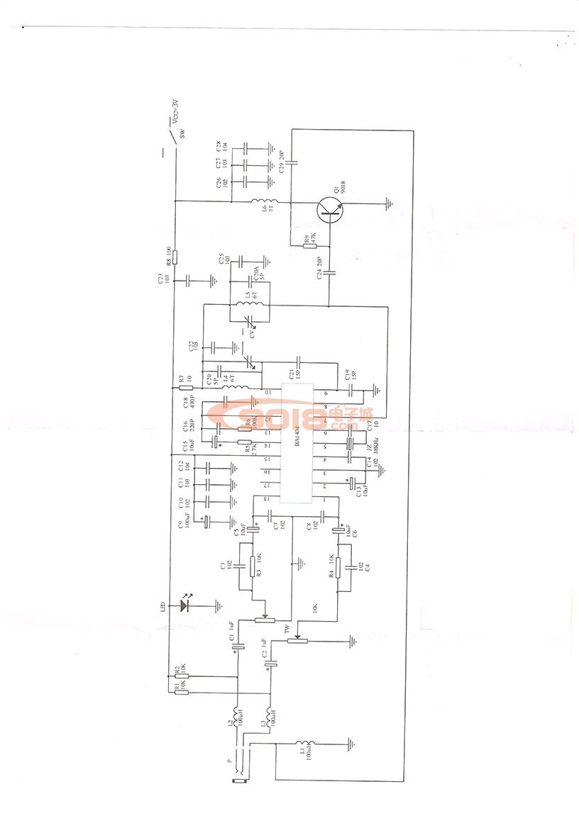 BA1404 BP機(jī)式FM調(diào)頻立體聲發(fā)射器散件/電子制作套件 含話筒 音頻線