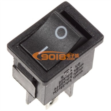 船型電源開關 4腳2檔 蹺板開關 機箱面板 儀器儀表配用 黑/紅顏色可選