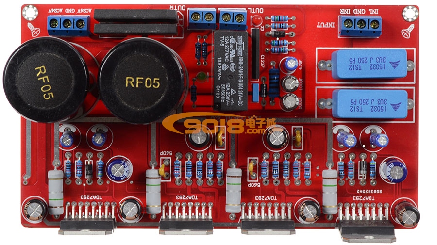 發燒級高保真TDA7293并聯雙聲道立體聲2.0功放板（豪華板）150W*2