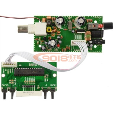 BH1415F單片機控制100米鎖相環(huán)FM調(diào)頻立體聲發(fā)射板 成品板 數(shù)碼顯示頻率