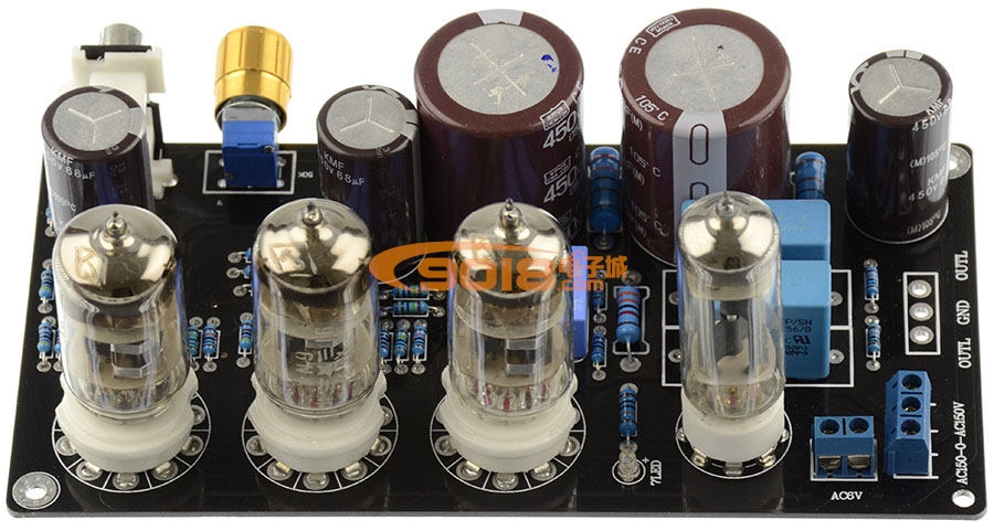 發燒膽味 6N4 電子管膽前級板（參考Maratz 7電路）功放前置放大板