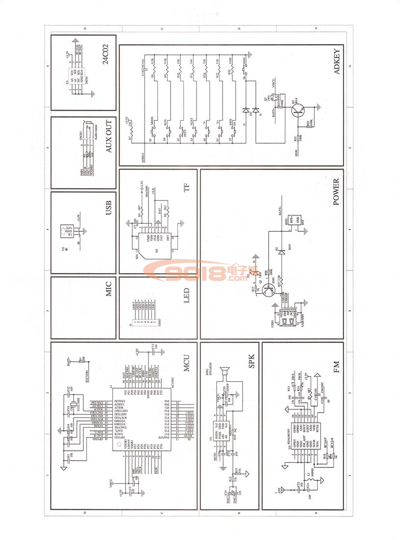 HX-3228型USB供電MP3插卡播放器/FM調頻收音機散件/diy電子制作套件(貼片式)