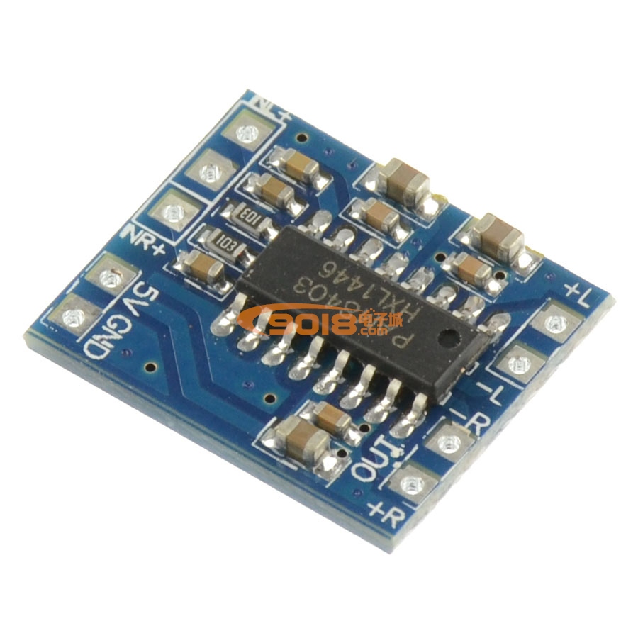 超小迷您D類數字功放板 PAM8403 雙聲道/立體聲 3W*2 USB5V供電