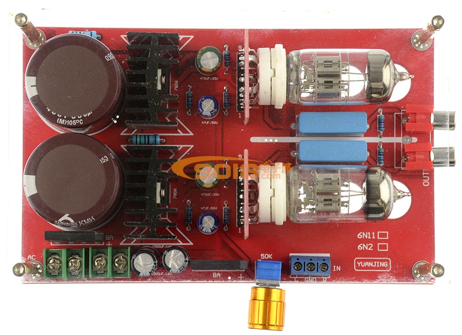 6N2電子管膽前級板 裸奔版 發燒功放前級
