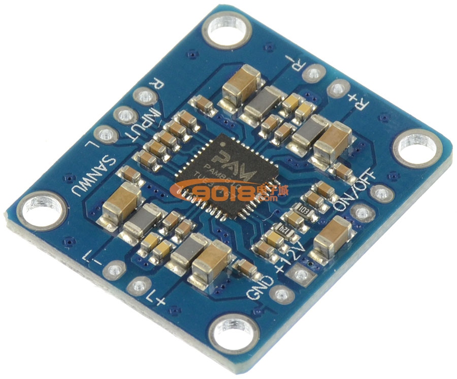 超小迷您D類數字功放板 PAM8610 雙聲道/立體聲 10W*2 DC12V供電
