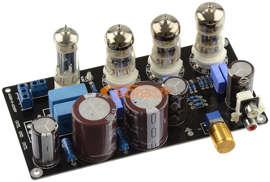 發燒膽味 6N4 電子管膽前級板（參考Maratz 7電路）功放前置放大板