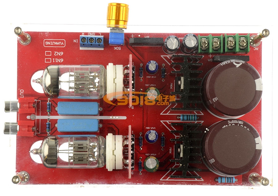 6N2電子管膽前級板 裸奔版 發燒功放前級