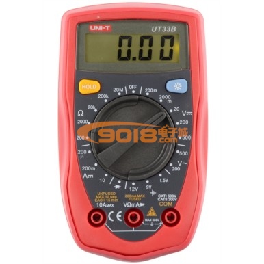 掌上型數(shù)字萬用表 UT33B UT-33B 帶背光 可測(cè)電池