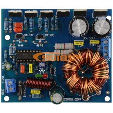 100W汽車功放升壓開關電源板 單DC12V轉正負±12~25V輸出 可調壓