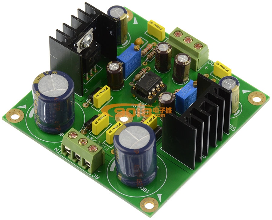 LM317/337+LF353直流伺服穩壓可調電源板 成品板 帶整流濾波
